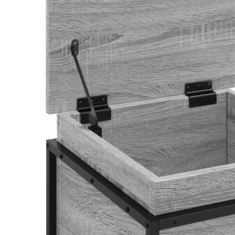 Opbergbox met deksel 40x40x51,5 cm bewerkt hout grijs sonoma 8
