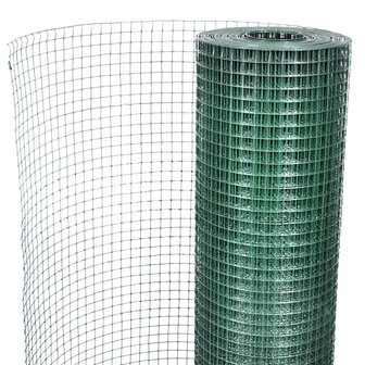 Kippengaas 10x1 m gegalvaniseerd staal met PVC-coating groen 4