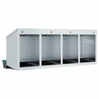 Kippennestkast 4 compartimenten wandmontage gegalvaniseerd staal 7