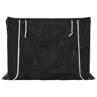 Haardhoutrek met regenhoes 151x60,5x110,5 cm staal 4