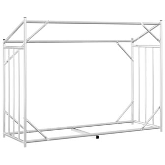 Haardhoutrek met regenhoes 151x60,5x110,5 cm staal 6