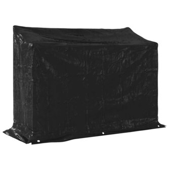 Haardhoutrek met regenhoes 151x60,5x110,5 cm staal 8