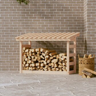 Haardhoutrek 108x64,5x78 cm massief grenenhout 1