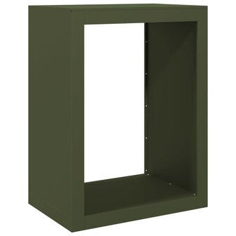 Haardhoutrek 60x40x80 cm staal groen 6