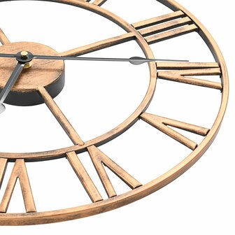 Wandklok 40 cm metaal goudkleurig 5