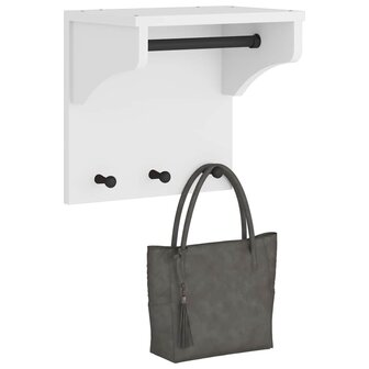 Wandkapstok SANDNES wit 43x30x42 cm massief grenenhout 1