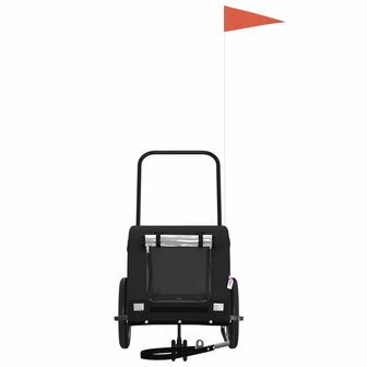 Hondenfietstrailer oxford stof en ijzer zwart 3