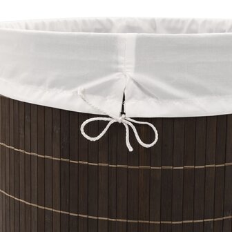 Wasmand ovaal bamboe donkerbruin  6