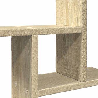 Wandschappen 2 st 38x12x38 cm bewerkt hout sonoma eikenkleurig 8