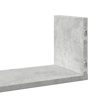 Wandschappen 3 st 80x18x18 cm bewerkt hout betongrijs 8