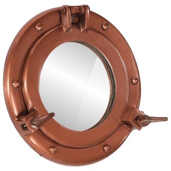 Wandspiegel patrijspoort &Oslash;23 cm&nbsp;aluminium en glas 1