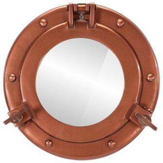 Wandspiegel patrijspoort &Oslash;23 cm&nbsp;aluminium en glas 2