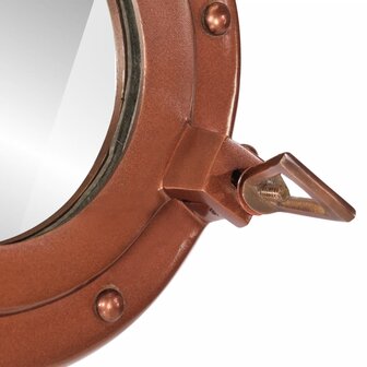 Wandspiegel patrijspoort &Oslash;23 cm&nbsp;aluminium en glas 6