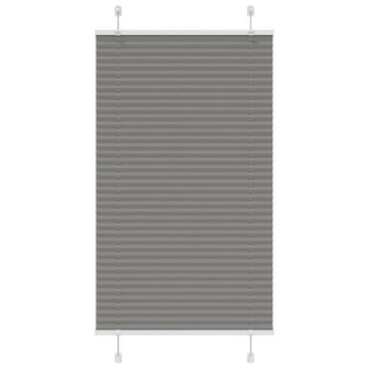 Pliss&eacute; rolgordijn 75x150 cm stofbreedte 74,4 cm antraciet 1