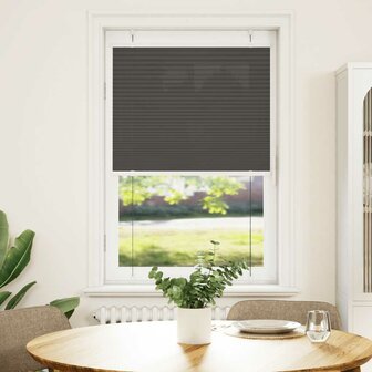 Pliss&eacute; rolgordijn 75x100 cm stofbreedte 74,4 cm polyester zwart 2