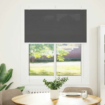 Pliss&eacute; rolgordijn 105x100cm stofbreedte 104,4cm polyester zwart 2