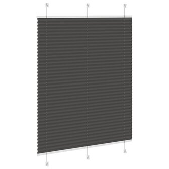 Pliss&eacute; rolgordijn 105x100cm stofbreedte 104,4cm polyester zwart 4