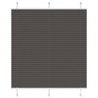 Pliss&eacute; rolgordijn 115x100cm stofbreedte 114,4cm polyester zwart 1