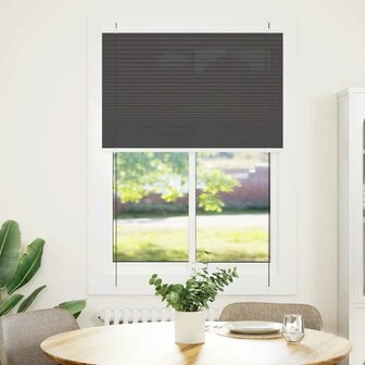 Pliss&eacute; rolgordijn 90x150 cm stofbreedte 89,4 cm polyester zwart 2