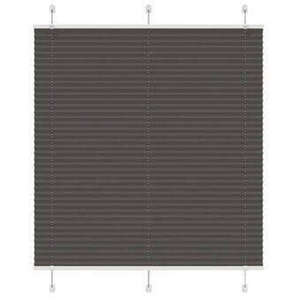 Pliss&eacute; rolgordijn 120x150cm stofbreedte 119,4cm polyester zwart 1