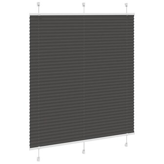 Pliss&eacute; rolgordijn 120x150cm stofbreedte 119,4cm polyester zwart 3