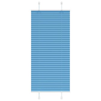 Pliss&eacute; rolgordijn 55x100 cm stofbreedte 54,4 cm polyester blauw 1