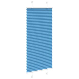 Pliss&eacute; rolgordijn 55x100 cm stofbreedte 54,4 cm polyester blauw 3