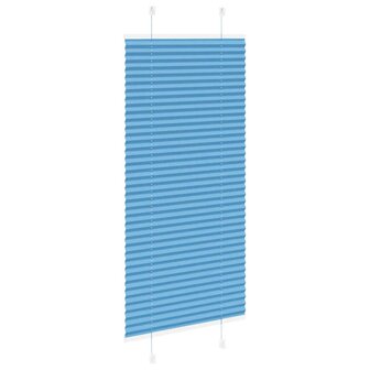 Pliss&eacute; rolgordijn 60x100 cm stofbreedte 59,4 cm polyester blauw 4