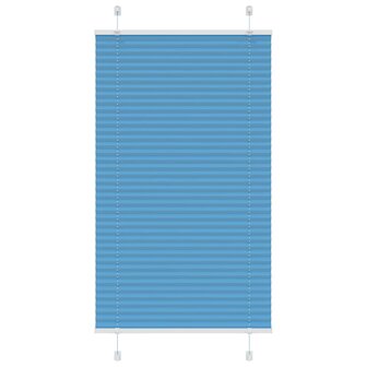 Pliss&eacute; rolgordijn 75x100 cm stofbreedte 74,4 cm polyester blauw 1