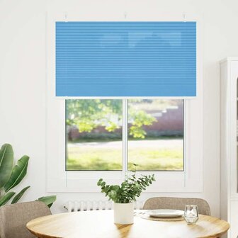 Pliss&eacute; rolgordijn 105x100cm stofbreedte 104,4cm polyester blauw 2