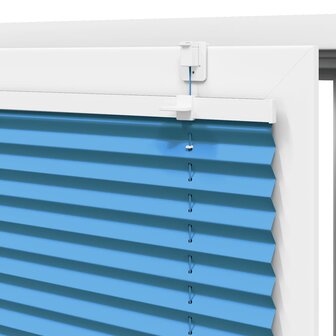 Pliss&eacute; rolgordijn 105x150cm stofbreedte 104,4cm polyester blauw 9