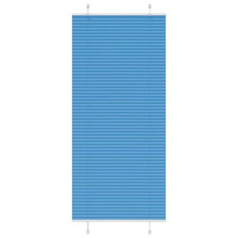 Pliss&eacute; rolgordijn 85x200 cm stofbreedte 84,4 cm polyester blauw 1