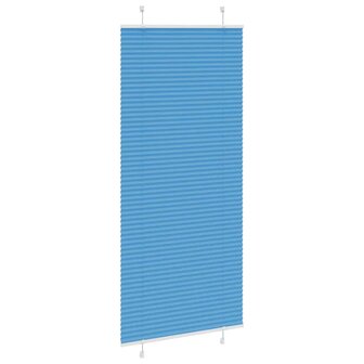 Pliss&eacute; rolgordijn 85x200 cm stofbreedte 84,4 cm polyester blauw 4