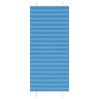 Pliss&eacute; rolgordijn 95x200 cm stofbreedte 94,4 cm polyester blauw 1
