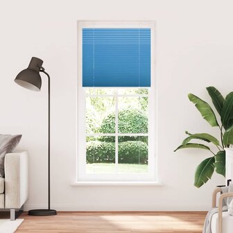 Pliss&eacute; rolgordijn 95x200 cm stofbreedte 94,4 cm polyester blauw 2