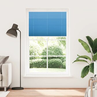Pliss&eacute; rolgordijn 115x200cm stofbreedte 114,4cm polyester blauw 2
