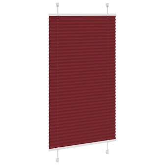 Pliss&eacute; rolgordijn 80x100 cm stofbreedte 79,4 cm bordeauxrood 3