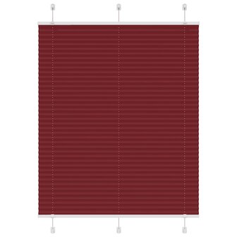 Pliss&eacute; rolgordijn 105x100cm stofbreedte 104,4cm bordeauxrood 1