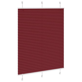 Pliss&eacute; rolgordijn 105x100cm stofbreedte 104,4cm bordeauxrood 3
