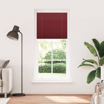 Pliss&eacute; rolgordijn 95x200 cm stofbreedte 94,4 cm bordeauxrood 2
