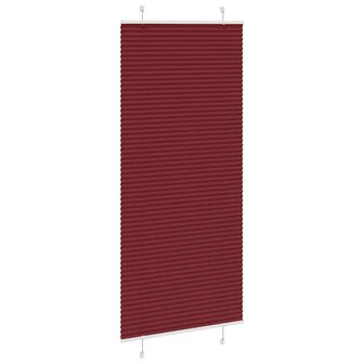 Pliss&eacute; rolgordijn 95x200 cm stofbreedte 94,4 cm bordeauxrood 3