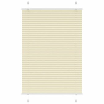Pliss&eacute; rolgordijn 100x100 cm stofbreedte 99,4cm polyester cr&egrave;me 1