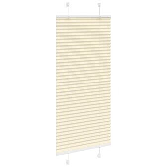 Pliss&eacute; rolgordijn 55x150 cm stofbreedte 54,4 cm polyester cr&egrave;me 3