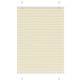 Pliss&eacute; rolgordijn 95x150 cm stofbreedte 94,4 cm polyester cr&egrave;me 1