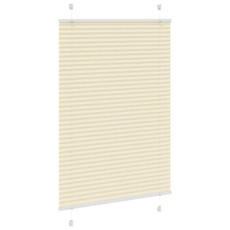 Pliss&eacute; rolgordijn 100x150 cm stofbreedte 99,4cm polyester cr&egrave;me 3