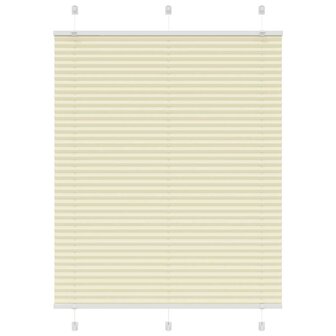 Pliss&eacute; rolgordijn 105x150cm stofbreedte 104,4cm polyester cr&egrave;me 1