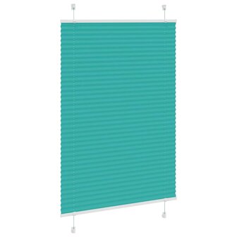 Pliss&eacute; rolgordijn 95x100 cm stofbreedte 94,4 cm petrol groen 3