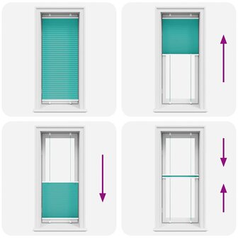 Pliss&eacute; rolgordijn 55x150 cm stofbreedte 54,4 cm petrol groen 5