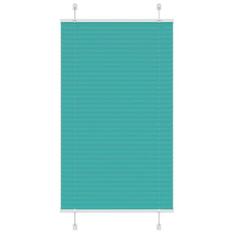 Pliss&eacute; rolgordijn 75x150 cm stofbreedte 74,4 cm petrol groen 1