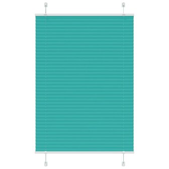 Pliss&eacute; rolgordijn 85x150 cm stofbreedte 84,4 cm petrol groen 1